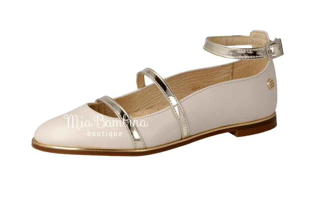 SALE Girls Flat Dress Shoes with Ankle Strap