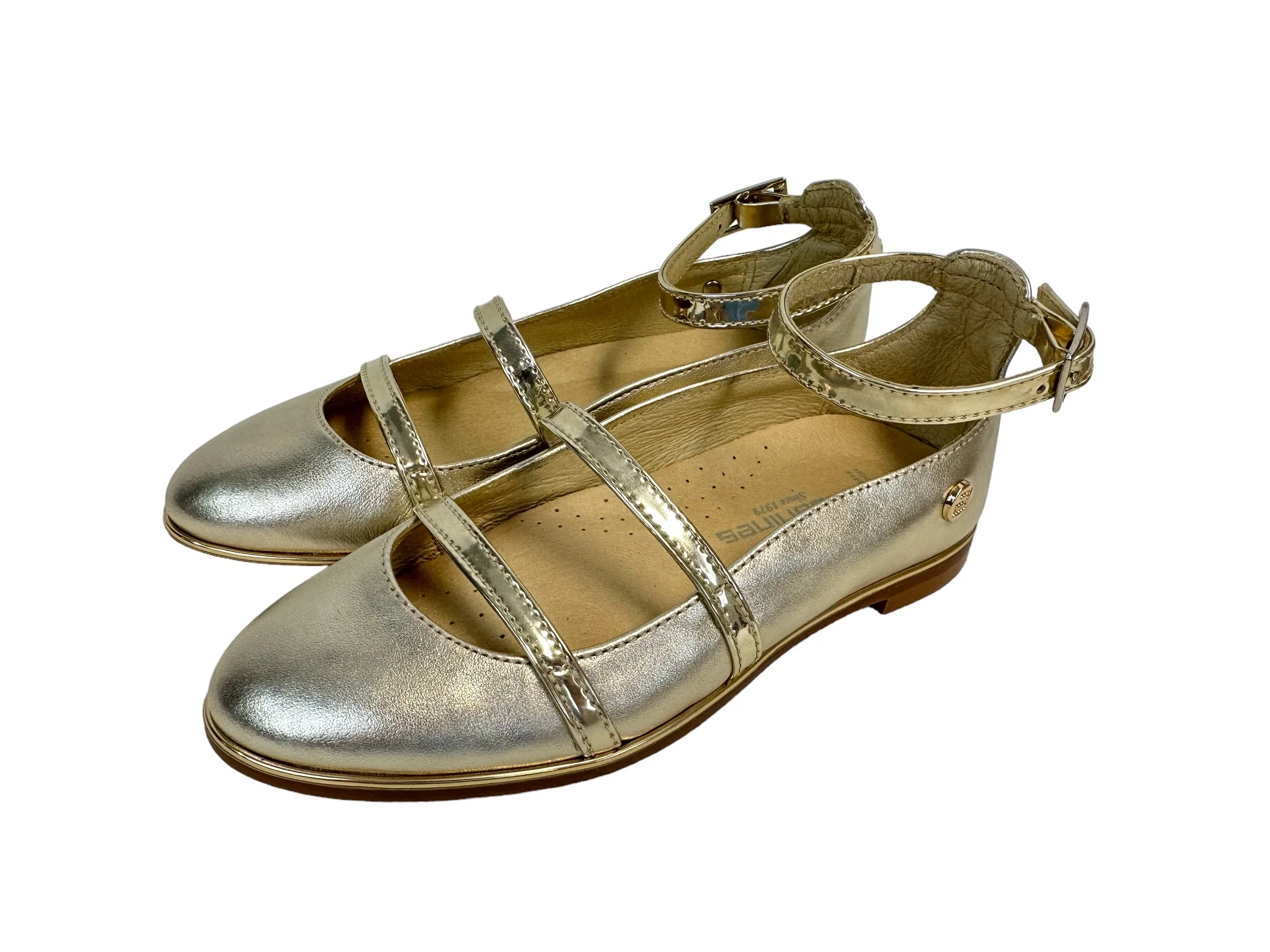 SALE Girls Flat Dress Shoes with Ankle Strap