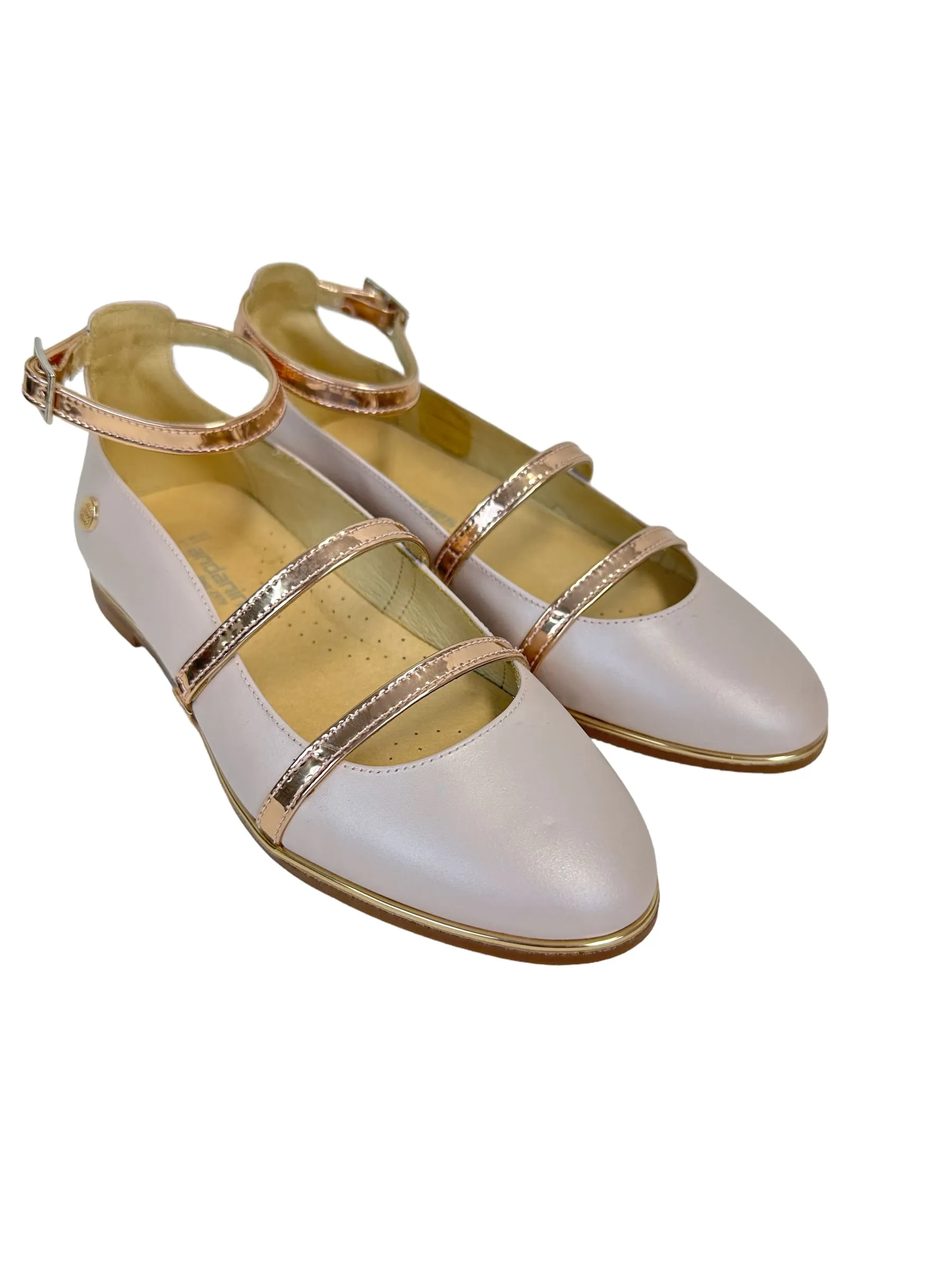 SALE Girls Flat Dress Shoes with Ankle Strap