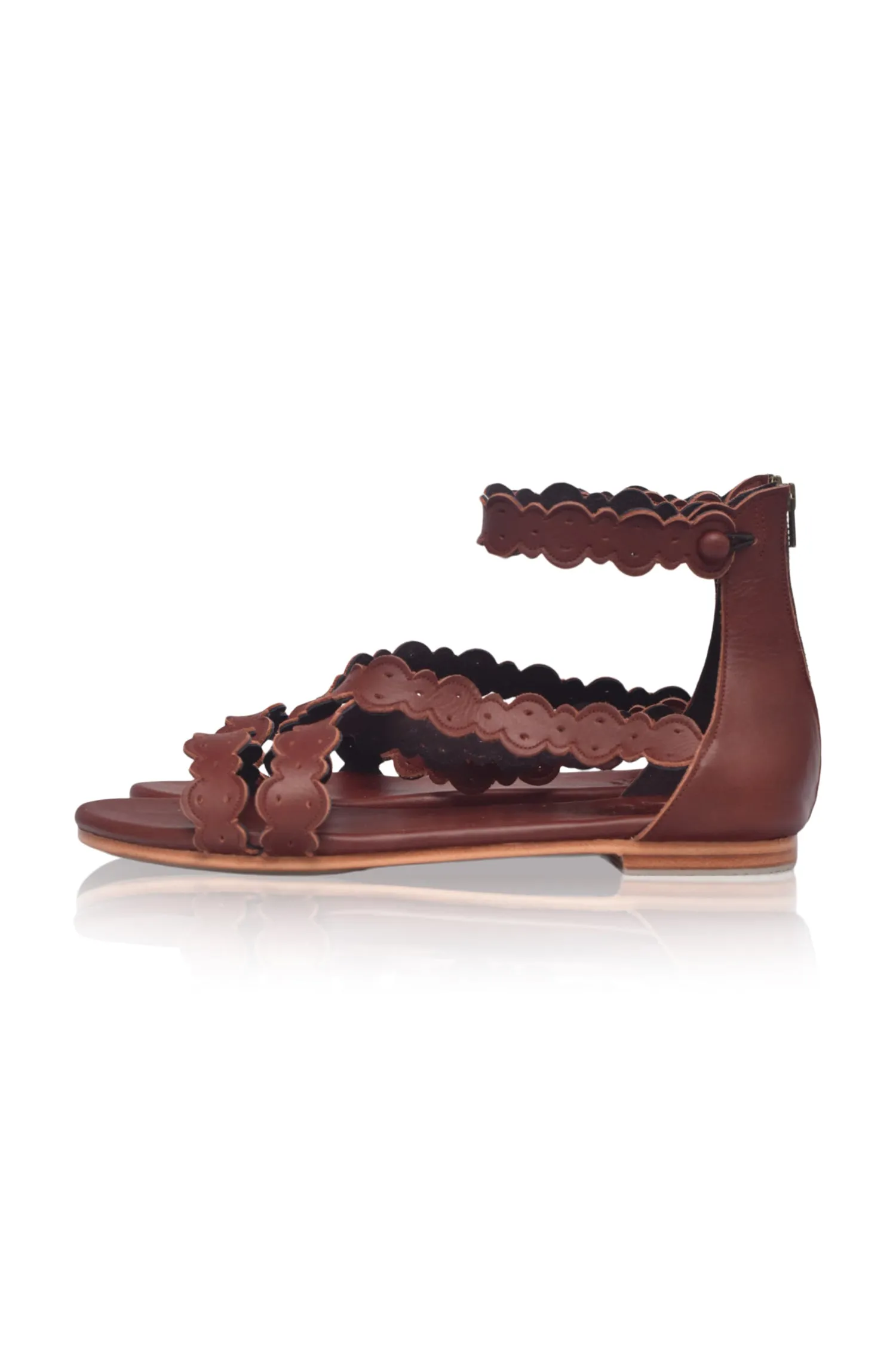 Salty Sea Criss Cross Leather Sandals