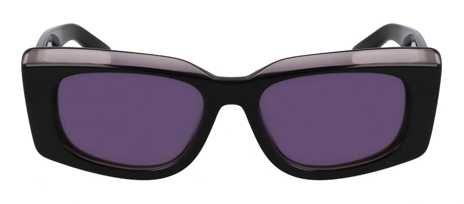 Salvatore Ferragamo SF 1079SN 022 Rectangular Plastic Dark Grey Sunglasses with Purple Lens