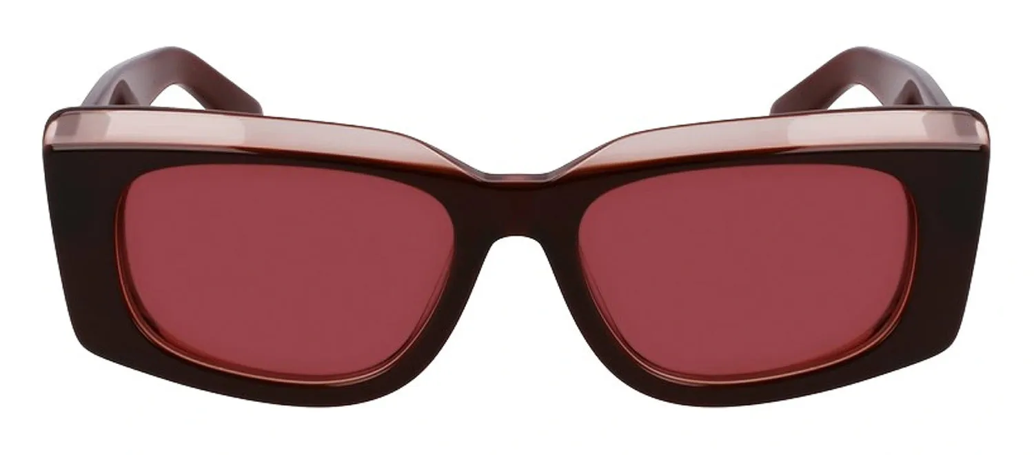 Salvatore Ferragamo SF 1079SN 211 Rectangular Plastic Brown Sunglasses with Brown Lens