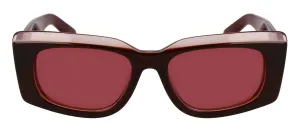 Salvatore Ferragamo SF 1079SN 211 Rectangular Plastic Brown Sunglasses with Brown Lens