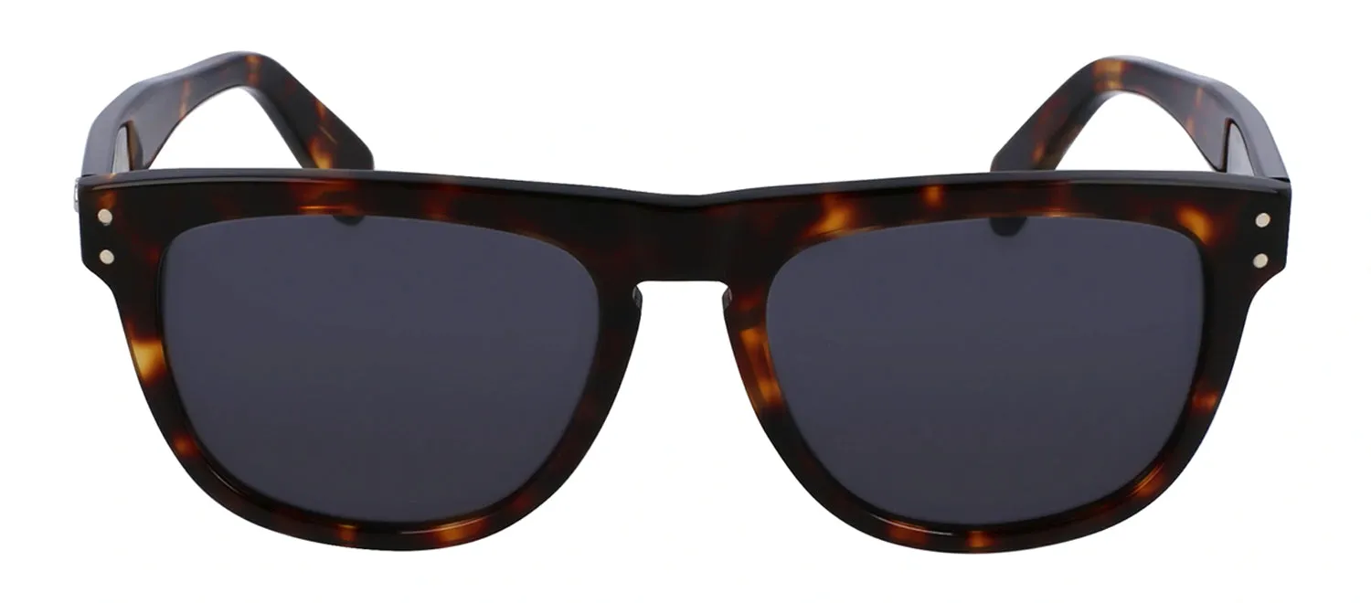 Salvatore Ferragamo SF 1111S 242 Browline Plastic Dark Tortoise Sunglasses with Grey Lens
