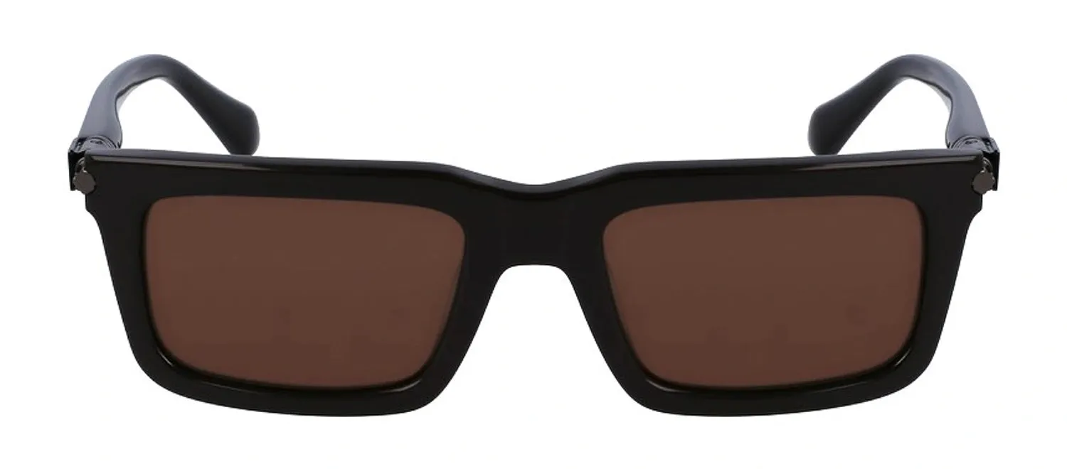 Salvatore Ferragamo SF 2015S 210 Rectangular Plastic Brown Sunglasses with Brown Lens