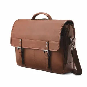 Samsonite Classic Leather 15.6 Inch Flapover Cognac