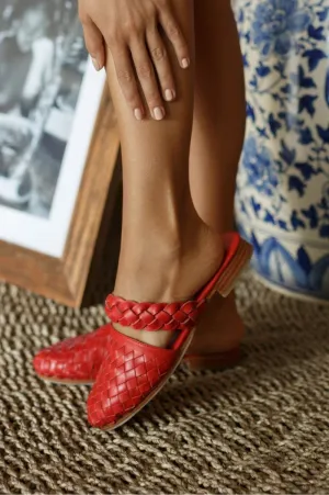 Sea Escape Slide Sandals in Vintage Red