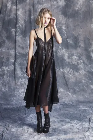 Sheer V Slip Dress