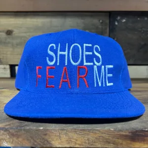 Shoes Fear Me Vintage Blue Strapback Hat Cap Custom Embroidery