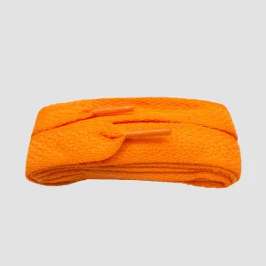 ShoeString Supremes 114cm Fat Flat Laces (Blister Pack) Flo Orange