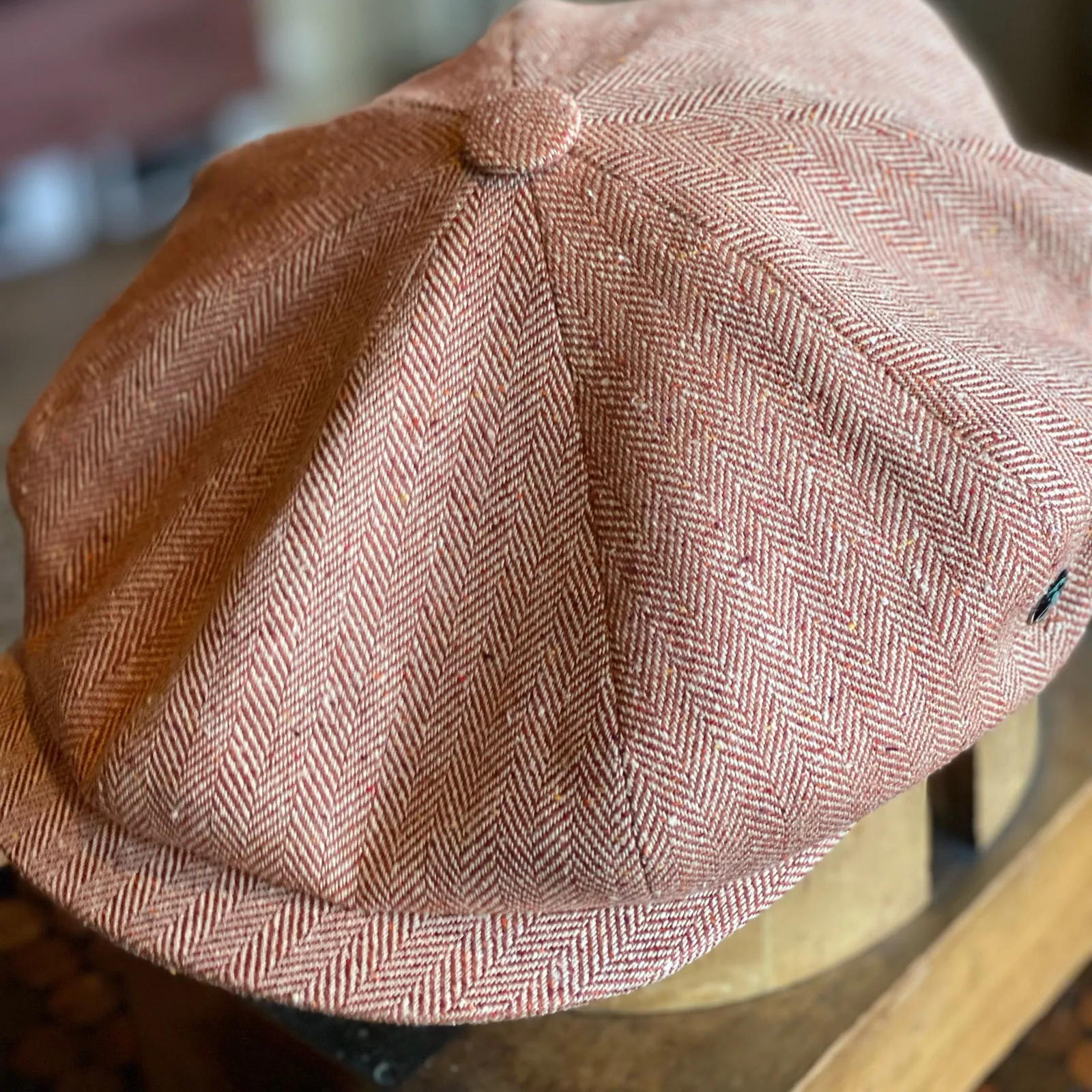 Silk Herringbone Newsboy