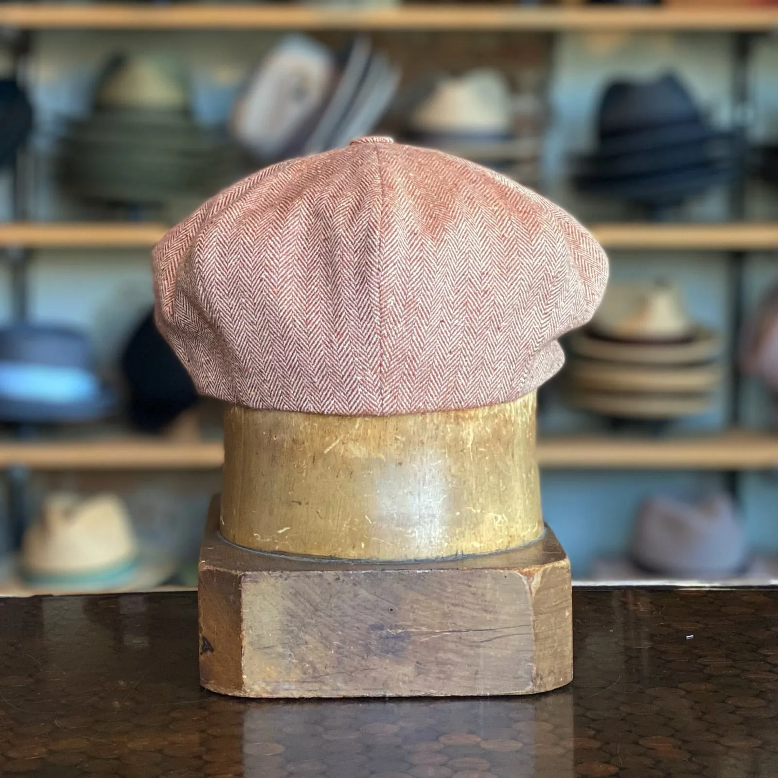 Silk Herringbone Newsboy