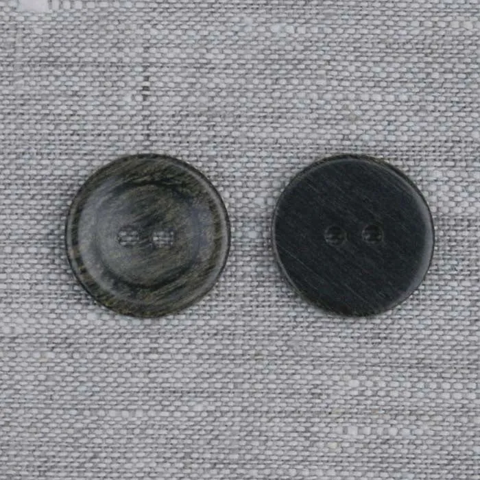 Slight Bevel / Flat Back Button (2310) Black
