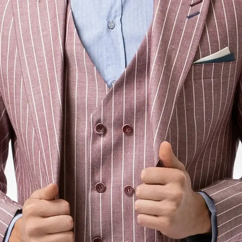 Slim Fit Vest Light Burgundy