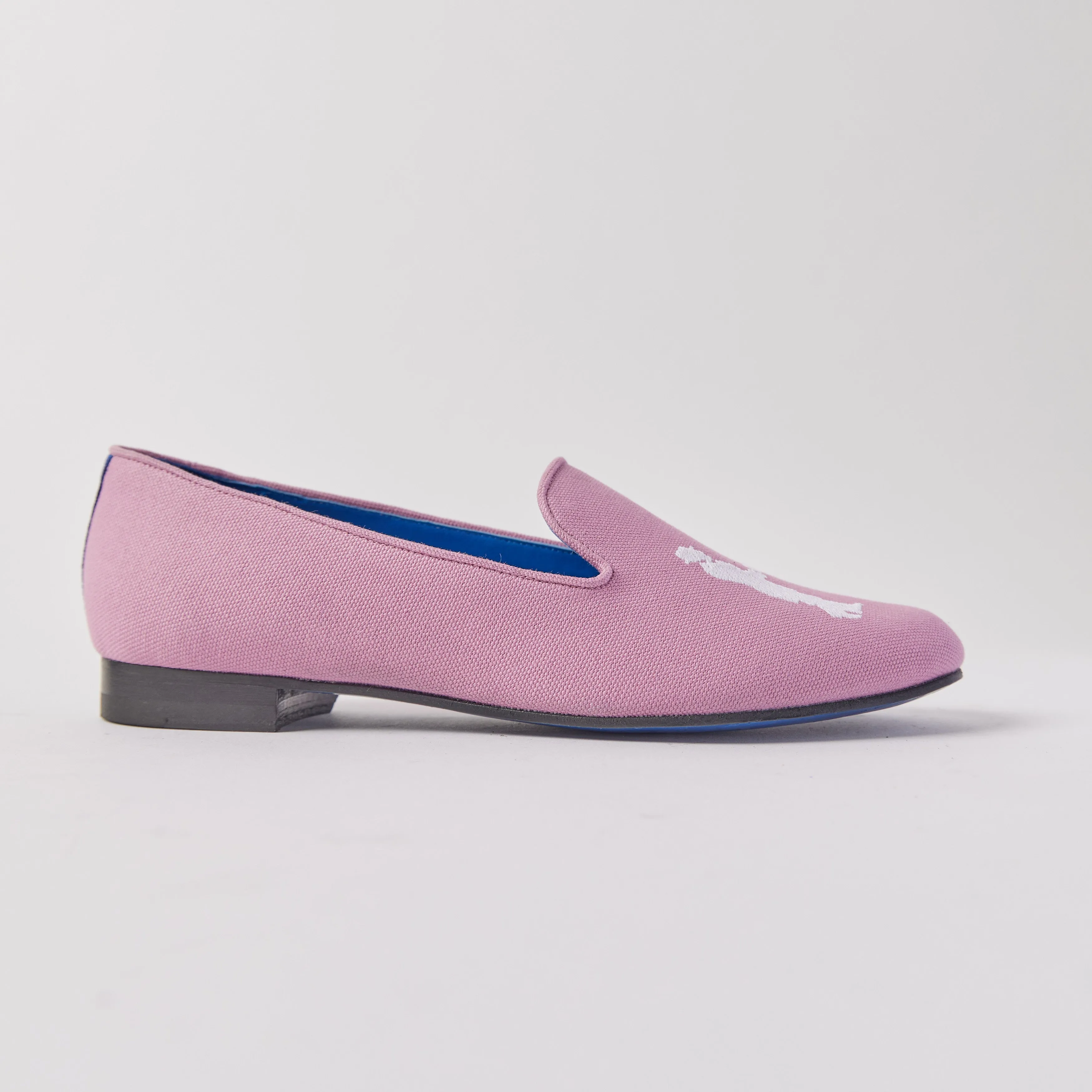 Slipper in Dusty Pink with White Logo