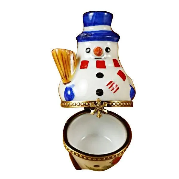 Snowman with Blue Hat