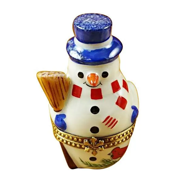 Snowman with Blue Hat