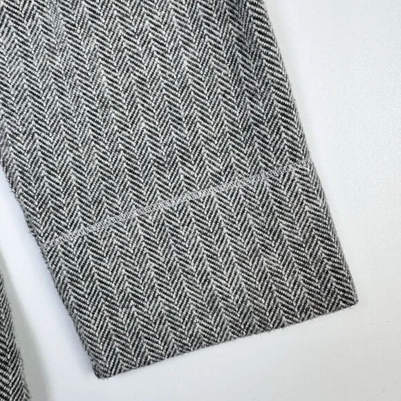 Soft Surroundings Flannel Shacket Extra Large Gray Herringbone Lagenlook Preppy