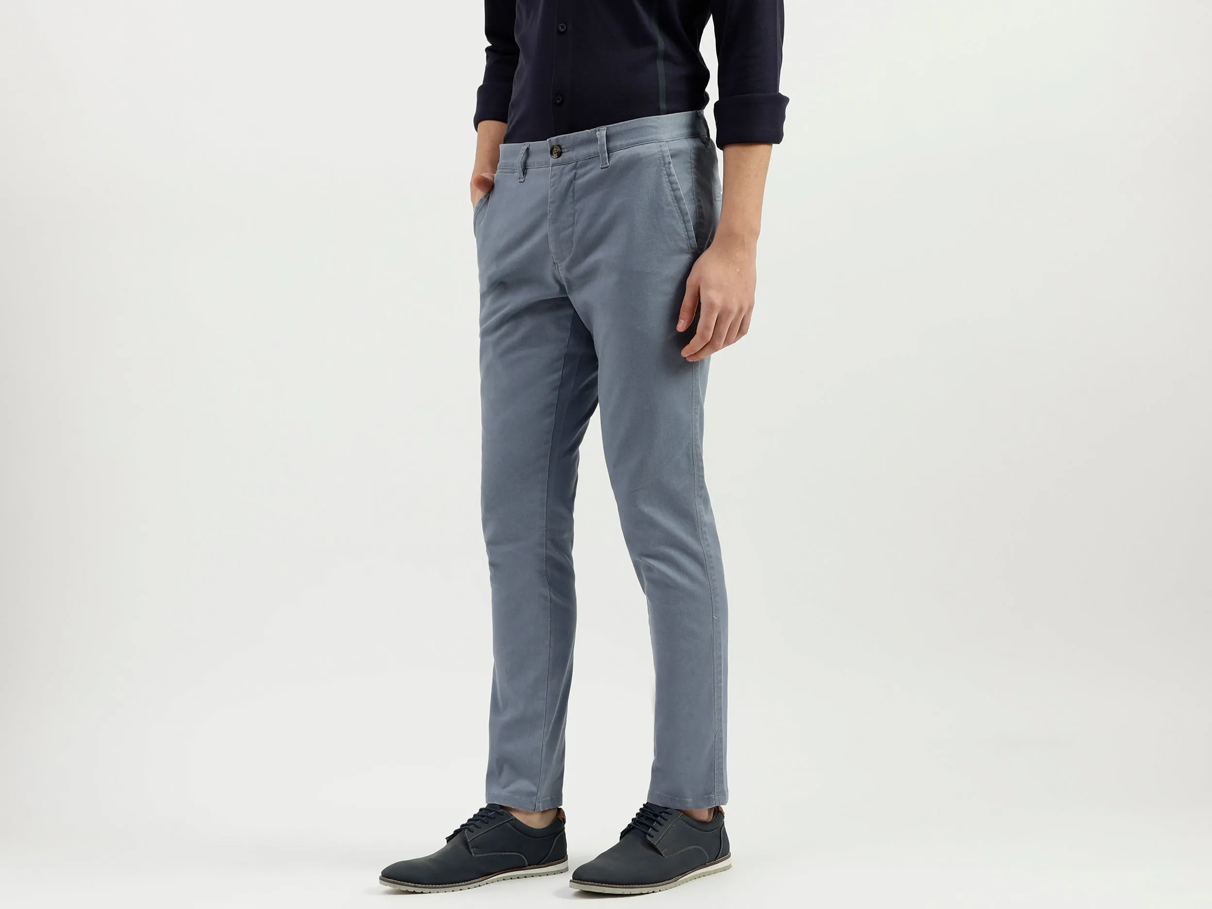 Solid Slim Fit Trousers