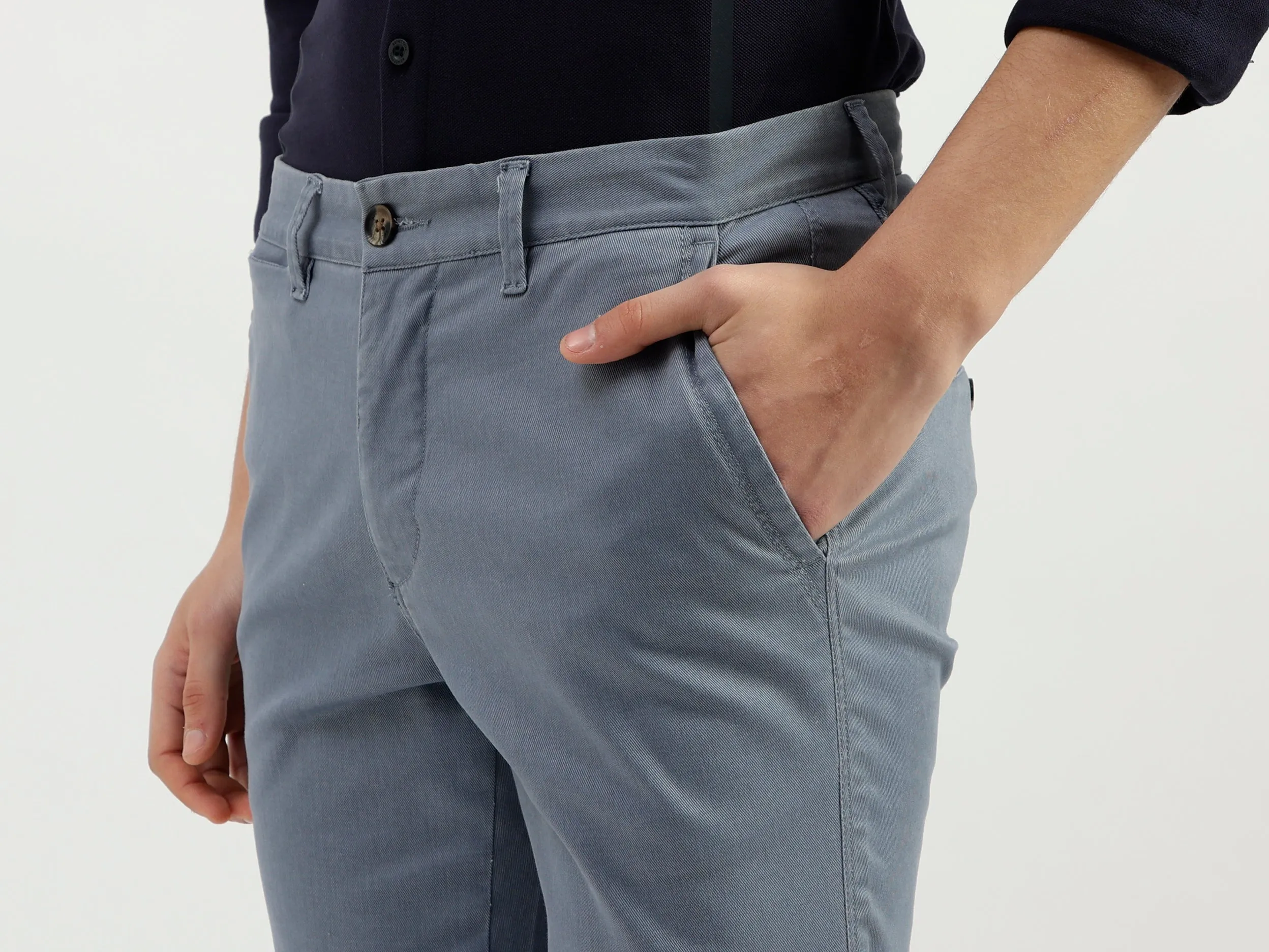 Solid Slim Fit Trousers