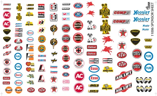 Sponsor Model Car Decal Sheet #11006