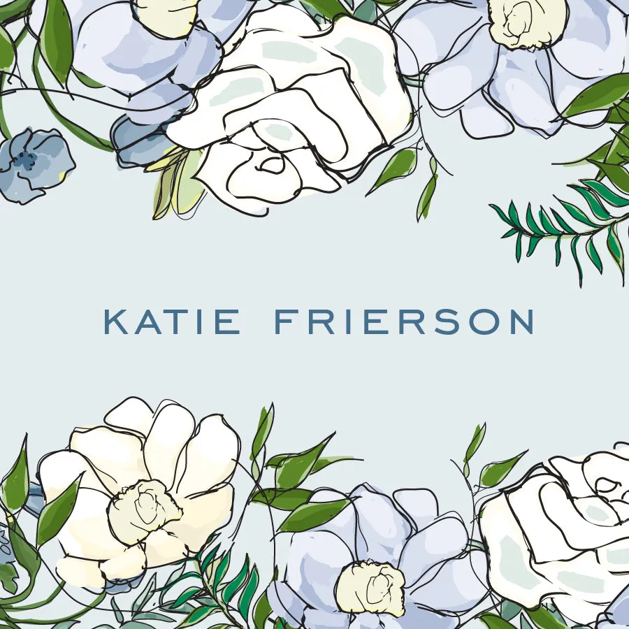 Spring Floral - Blue Calling Card