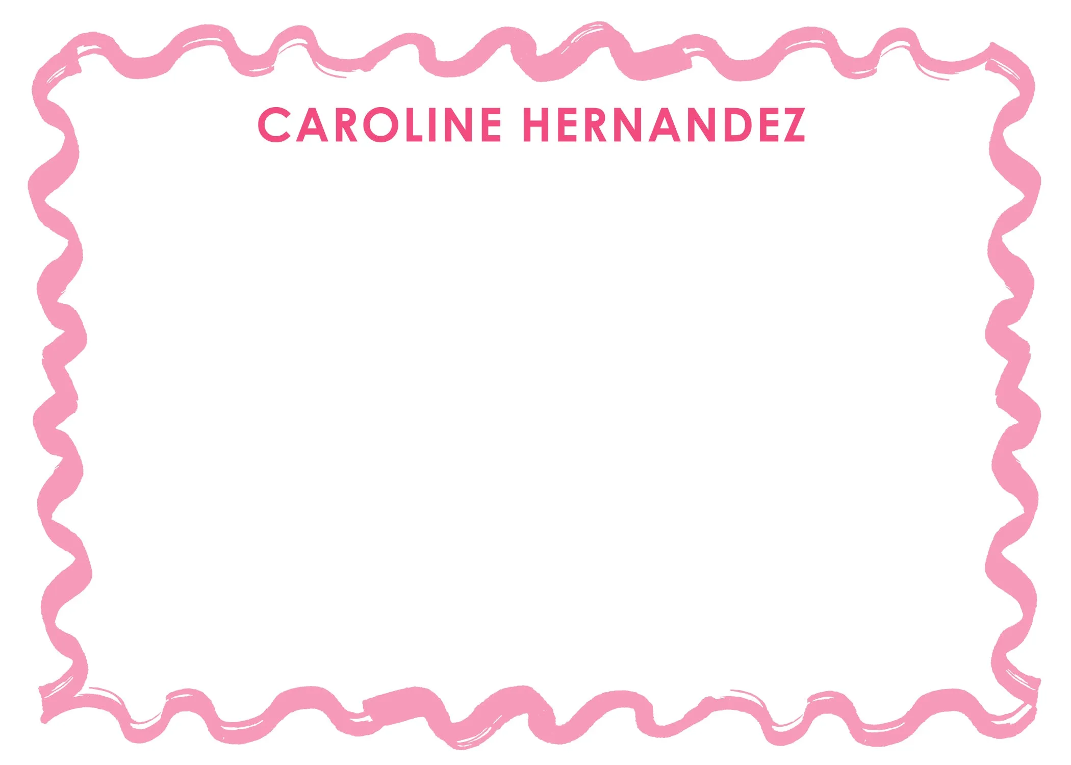 Squiggle Pink Stationery
