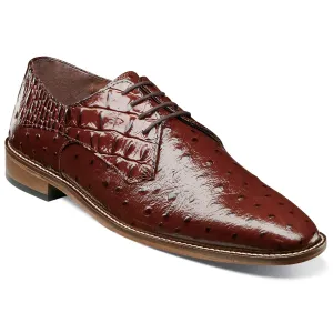 Stacy Adams Russo Plain Toe Oxford Dress Shoes - Cognac