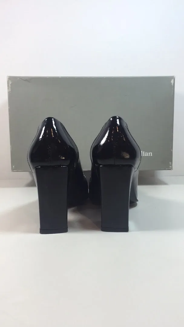 STEPHANE KELIAN Black Patent with Tortoise Buckle Block Heel With Box Size 7
