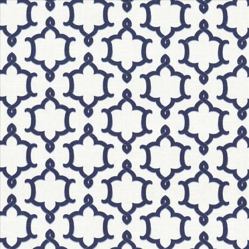 Straight Valance in Kasmir Blue and White Print, Custom Made, Fully Lined, 100% Cotton Fabric, Kitchen Window Curtains, Faux Linen