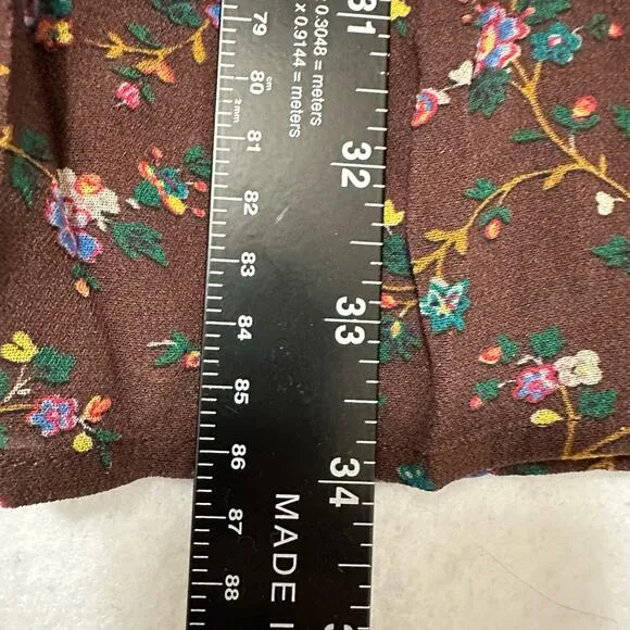 Sundance Catalog Lavender Grove Skirt in Brown Floral Size Large NWT MSRP $148