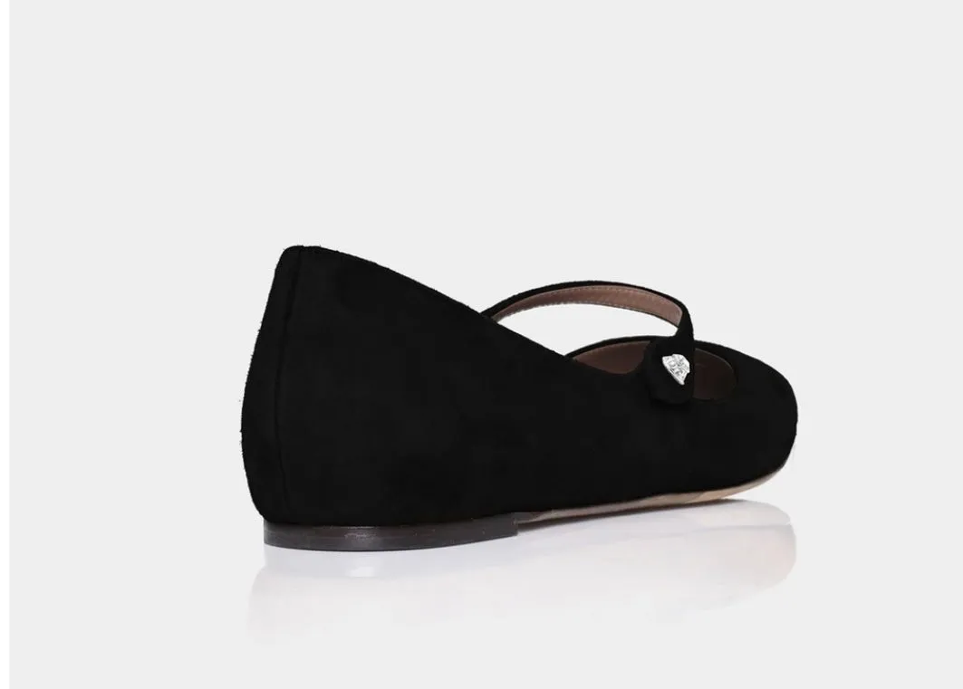 Tabitha Simmons Black Kidsuede