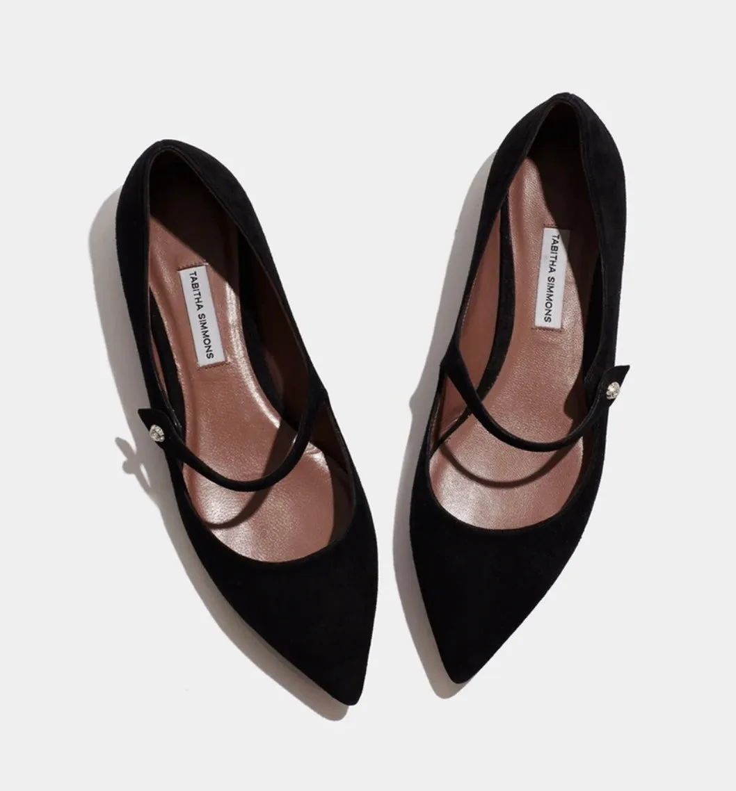 Tabitha Simmons Black Kidsuede