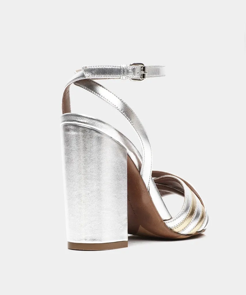 Tabitha Simmons Silver Metallic / Gold Metallic