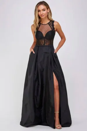 Taffeta Dress with Pockets