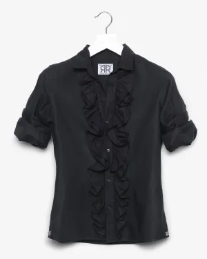 Tailored - Black Oxford Ruffle