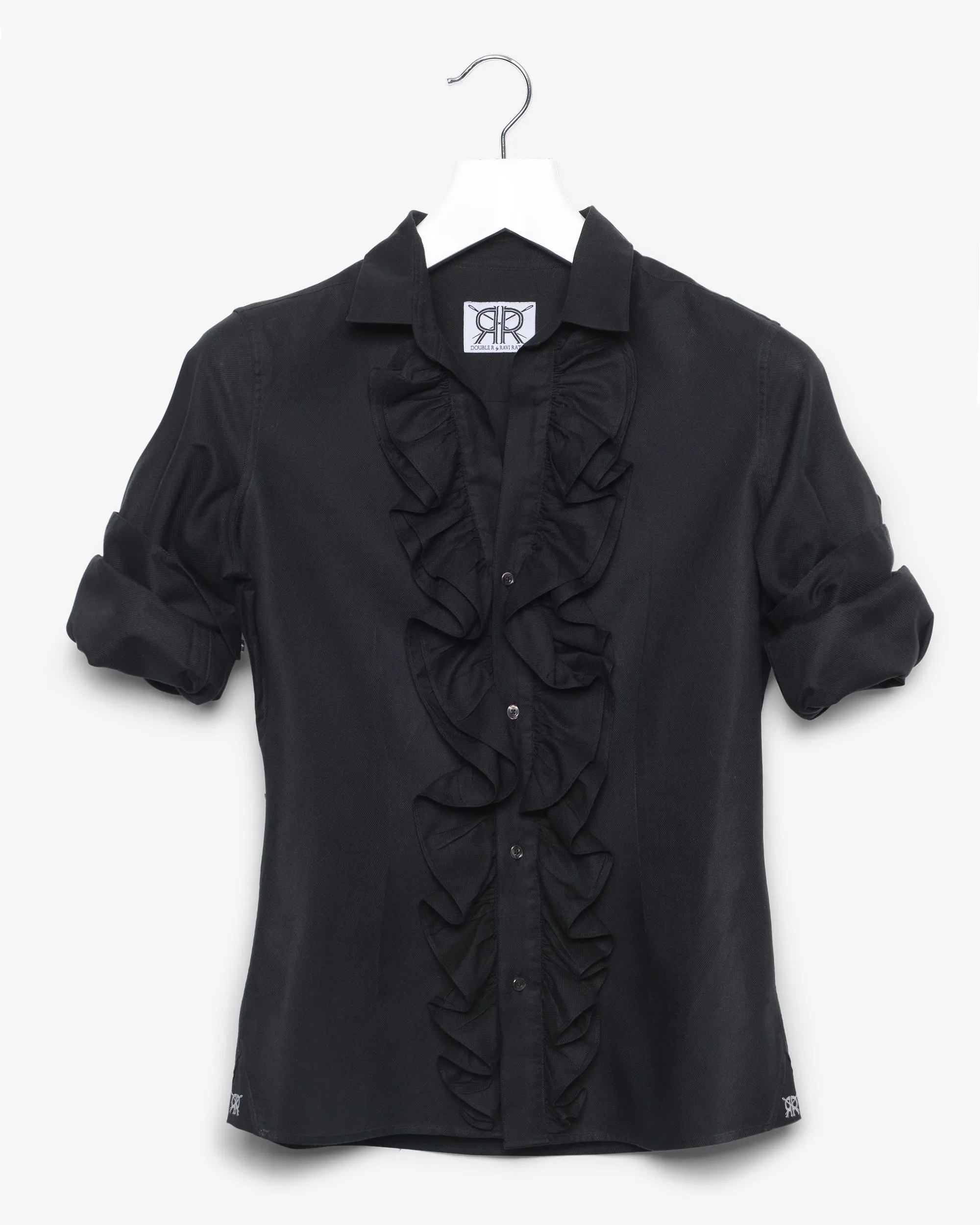 Tailored - Black Oxford Ruffle