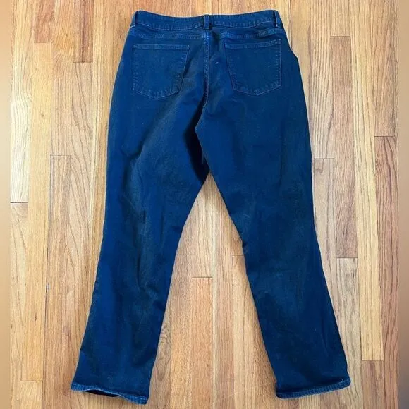 TALBOTS Curvy Straight Dark Wash Jeans | Size 16