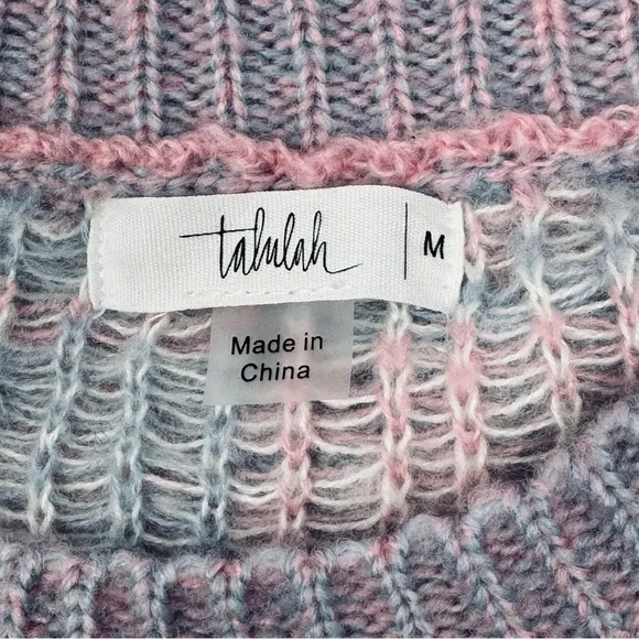 Talulah. Women’s Candy Cane Lane Oversized Sweater. Size Medium.
