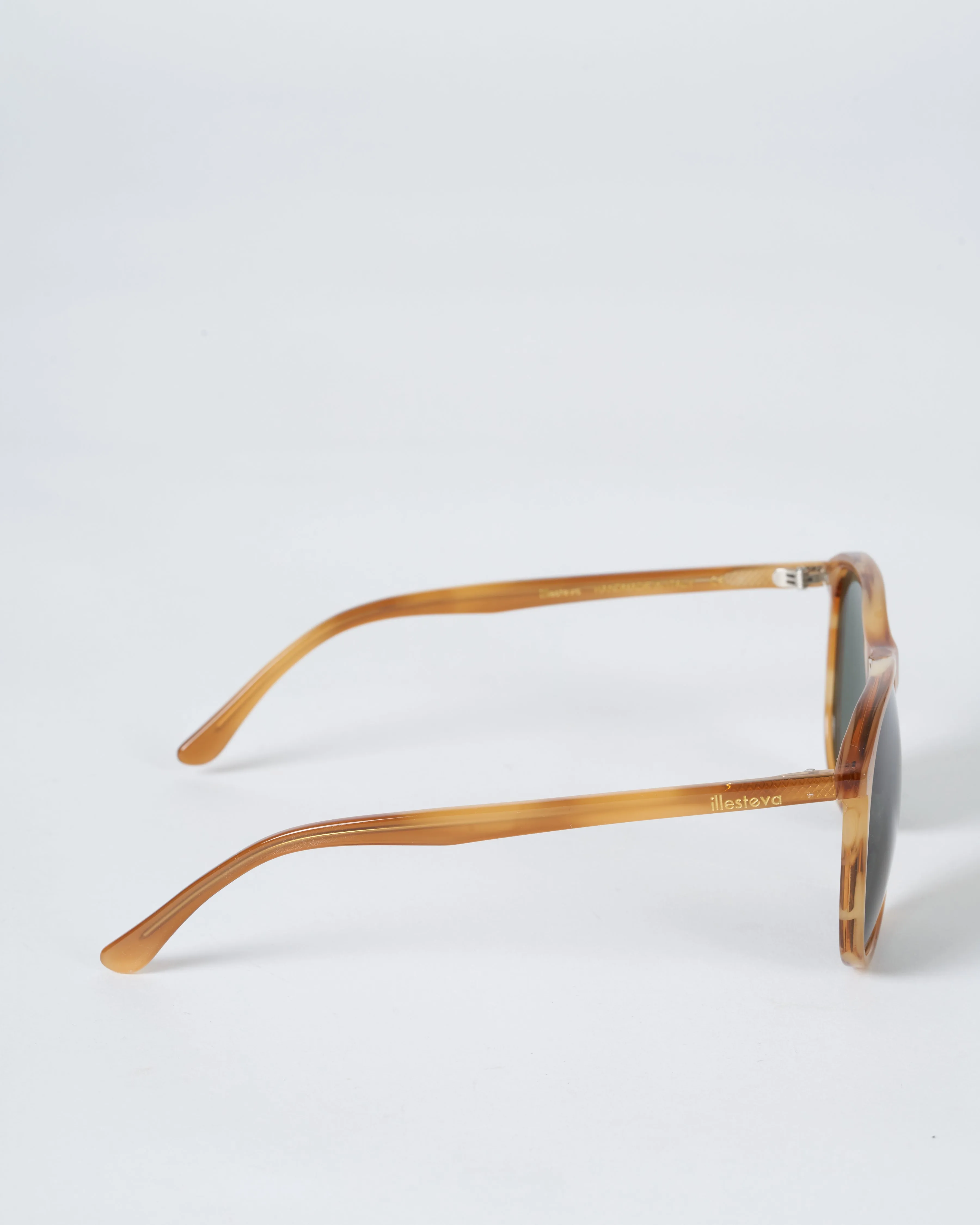 taos - caramel havana with olive flat lenses
