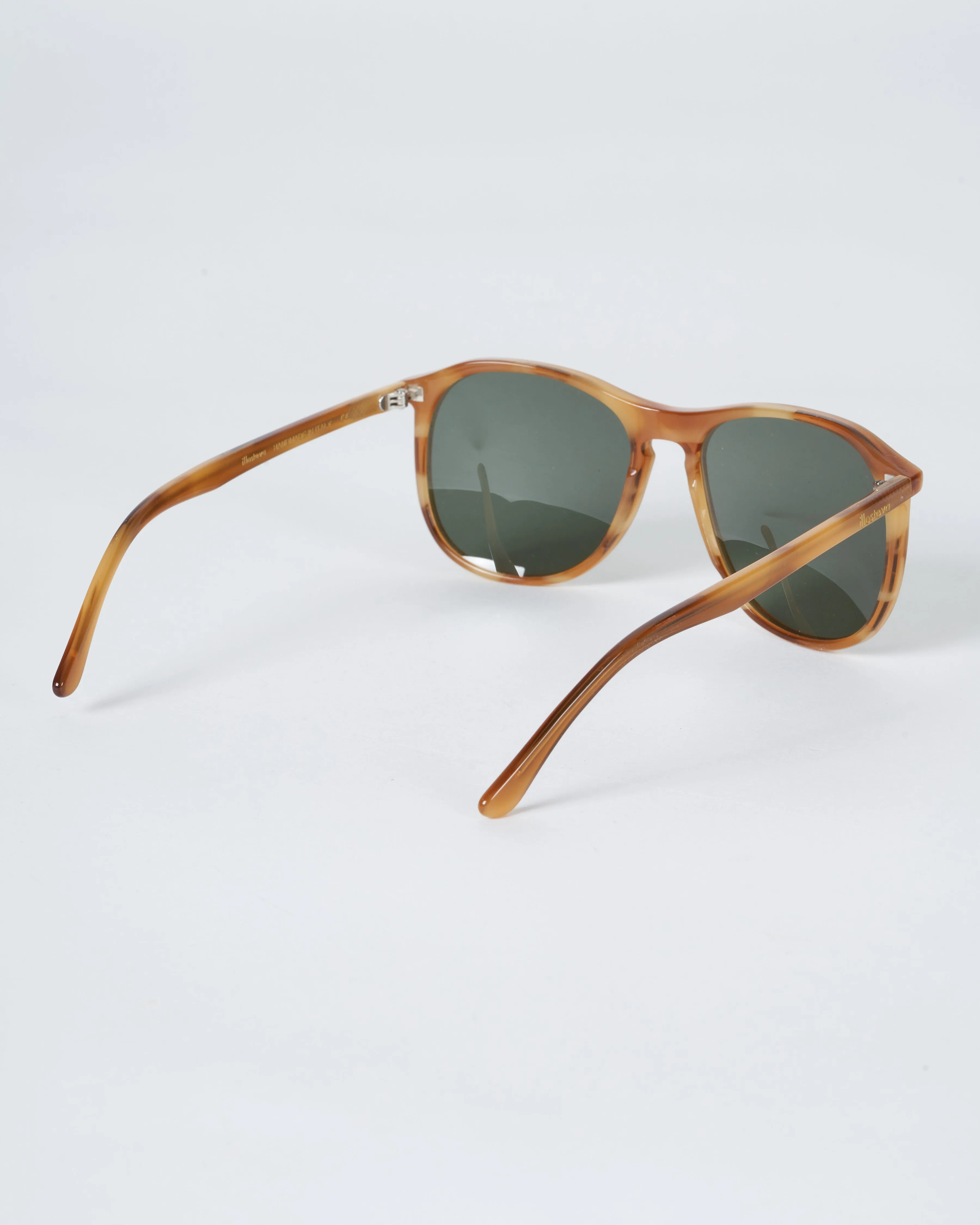 taos - caramel havana with olive flat lenses