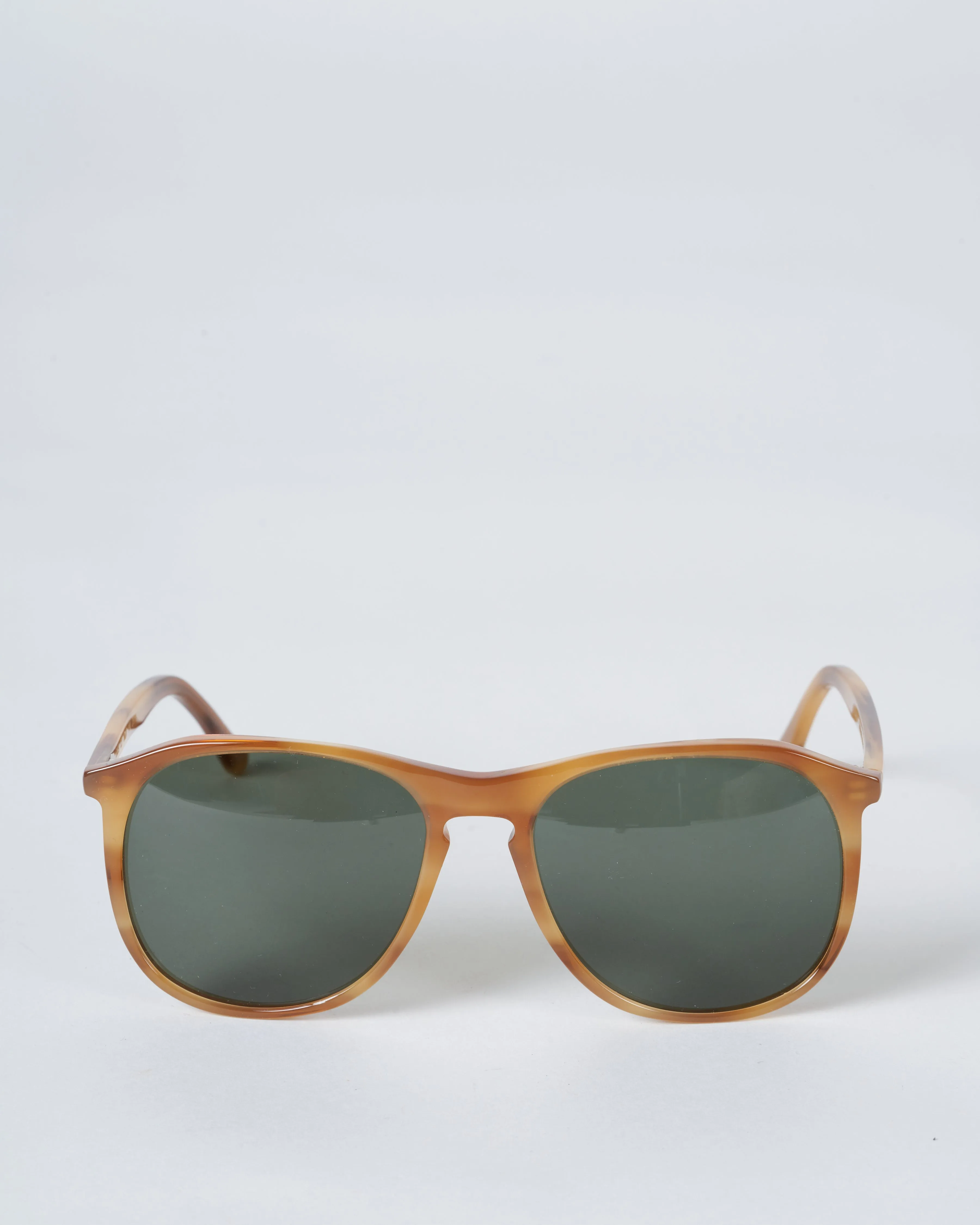 taos - caramel havana with olive flat lenses