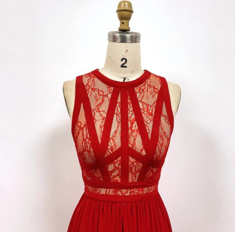 Taylor Swift Red Dress Chiffon Prom Dress Formal Gown