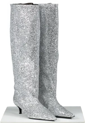 TEURN Studios  Silver Pointy Glitter  Boots UK 6 EU 39 👠