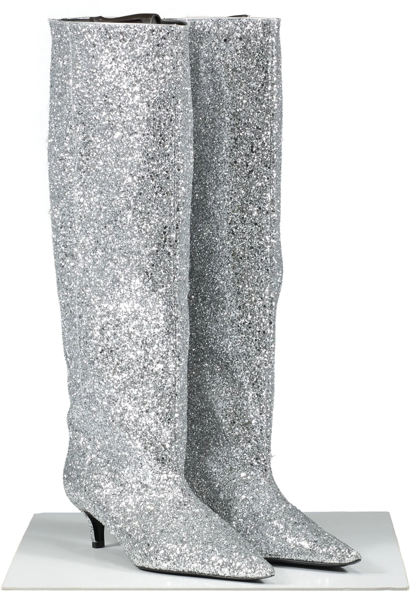 TEURN Studios  Silver Pointy Glitter  Boots UK 6 EU 39 👠