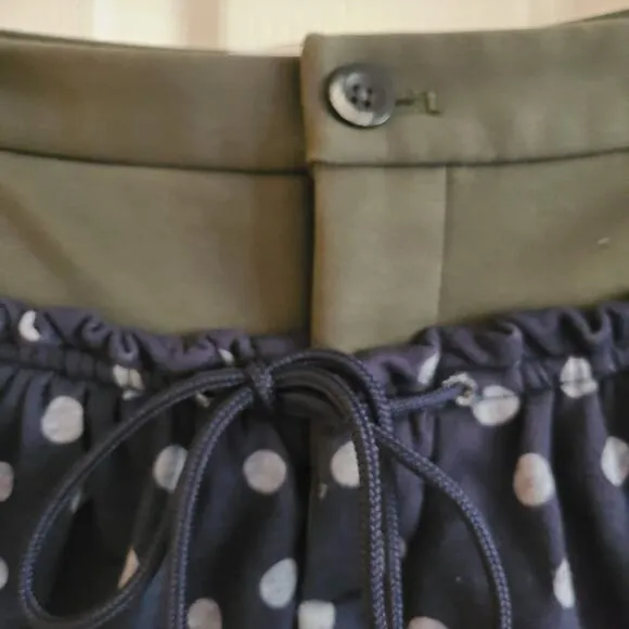 THAKOON ADDITION Mixed Fabric Polka Dot Shorts Women's XS