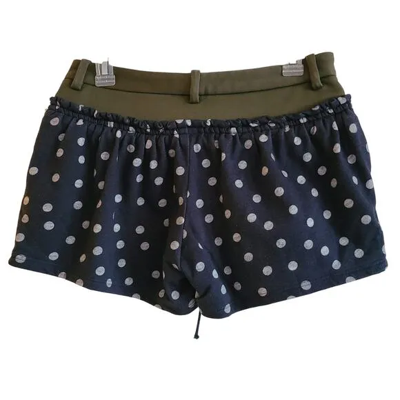 THAKOON ADDITION Mixed Fabric Polka Dot Shorts Women's XS