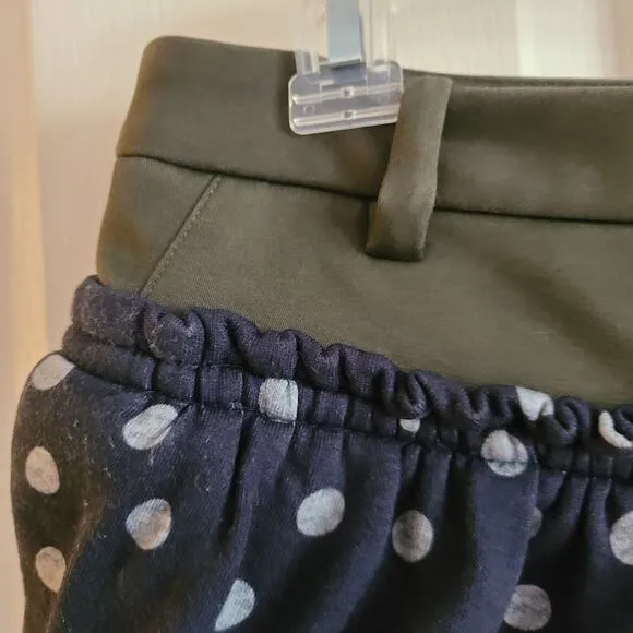 THAKOON ADDITION Mixed Fabric Polka Dot Shorts Women's XS
