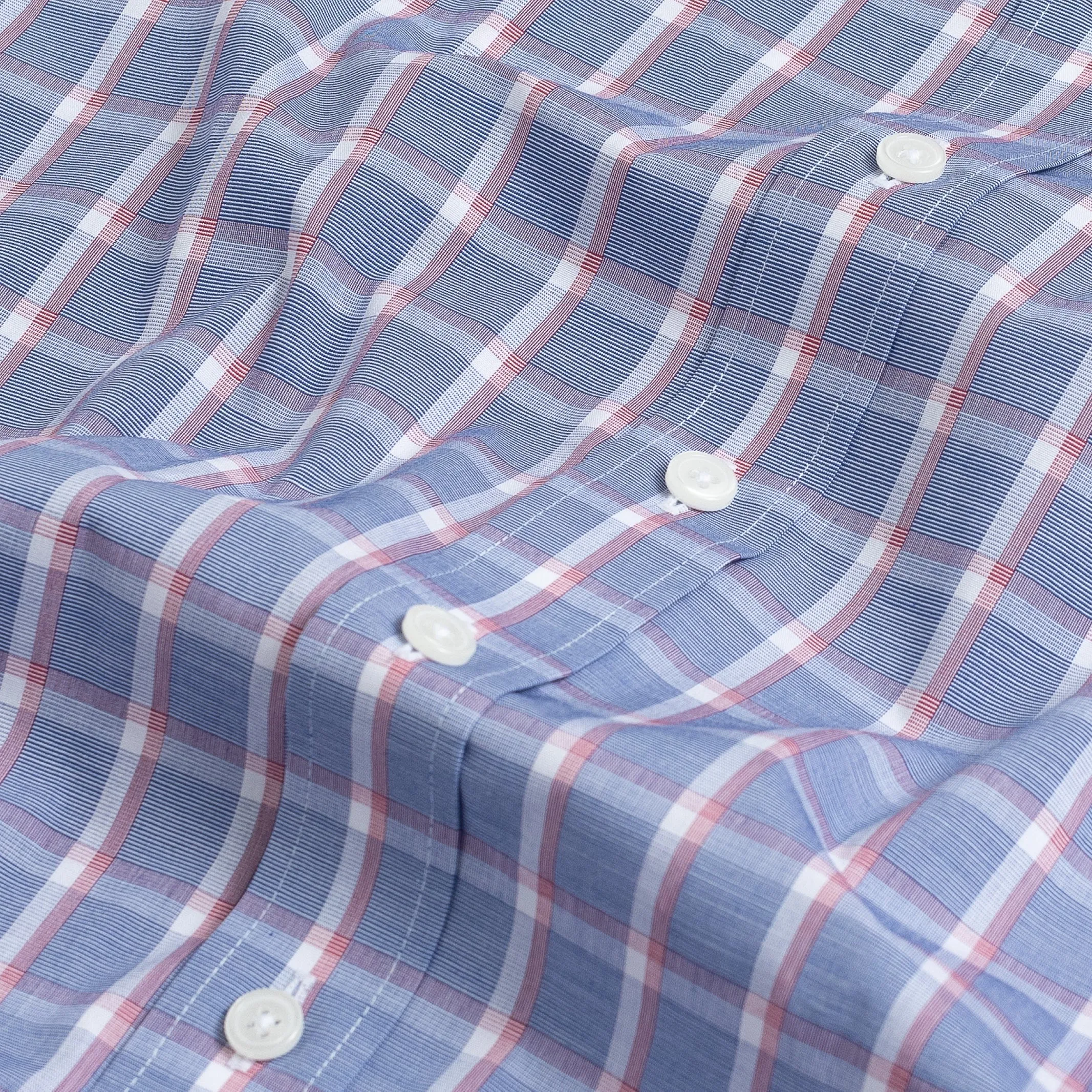 The Blue Greyrock Check Custom Shirt
