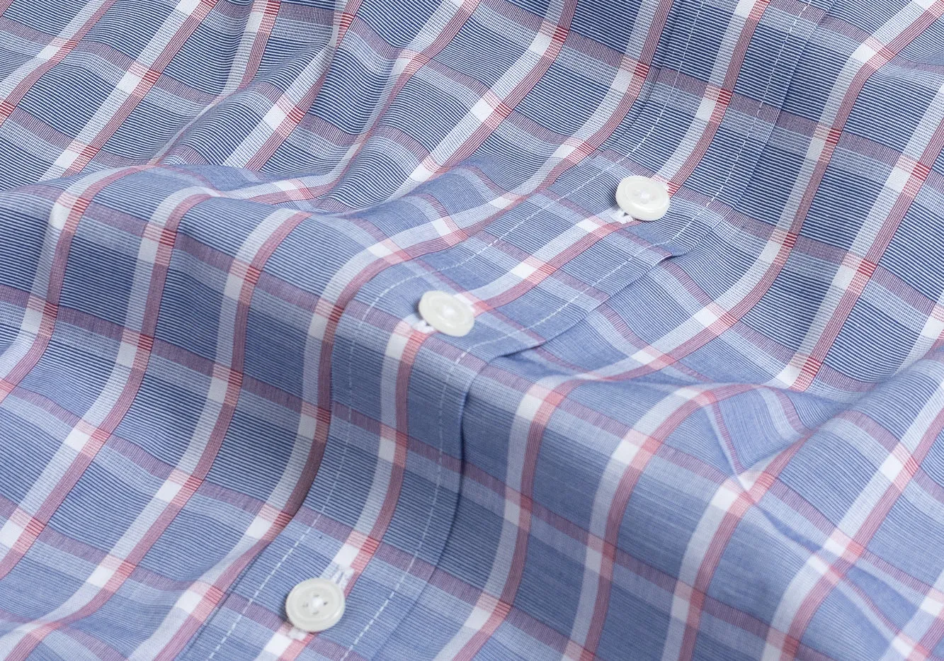 The Blue Greyrock Check Custom Shirt